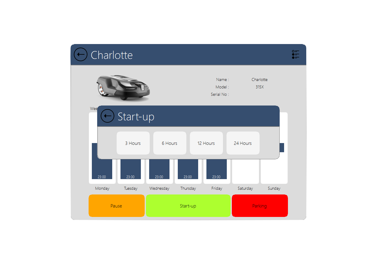 إرسال أمر إلى Automower